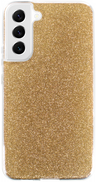 Samsung Galaxy S22 Plus 5G (SM-S906B) szilikon tok csillogó hátlap arany