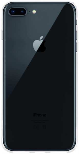 Apple iPhone 8 Plus szilikon tok közepesen ütésálló kameravédővel átlátszó