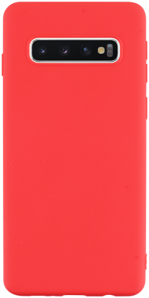 Samsung Galaxy S10 (SM-G973) szilikon tok matt piros