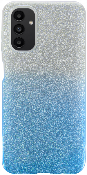 Samsung Galaxy A13 5G (SM-A136) szilikon tok csillogó hátlap kék/ezüst