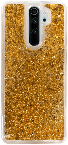 Xiaomi Redmi Note 8 Pro szilikon tok gyári Liquid Sparkle arany