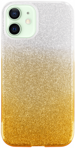 Apple iPhone 12 Mini szilikon tok csillogó hátlap arany/ezüst