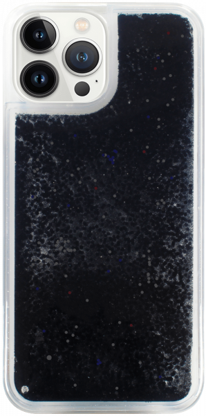 Apple iPhone 13 Pro Max szilikon tok Liquid Glitter fekete