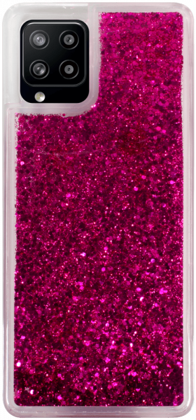 Samsung Galaxy A42 5G (SM-A426B) szilikon tok Liquid Glitter rózsaszín