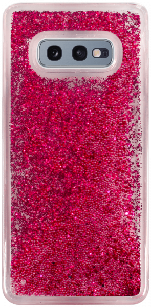 Samsung Galaxy S10e (SM-G970) szilikon tok Liquid Glitter rózsaszín