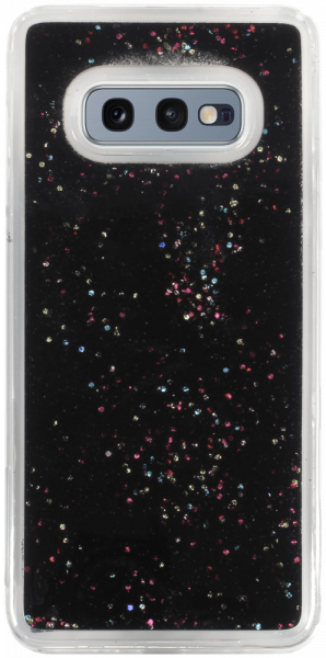 Samsung Galaxy S10e (SM-G970) szilikon tok Liquid Glitter fekete