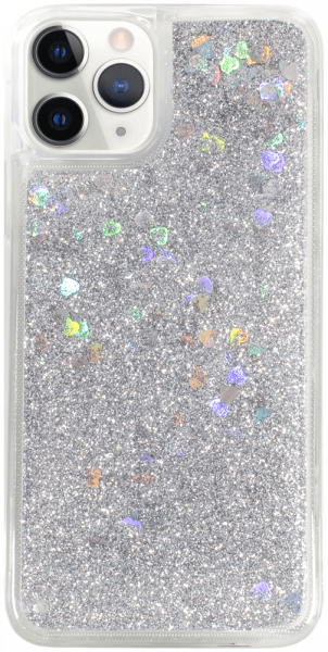 Apple iPhone 11 Pro szilikon tok gyári Liquid Heart ezüst