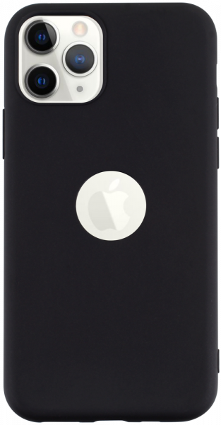 Apple iPhone 11 Pro szilikon tok logó kihagyós fekete