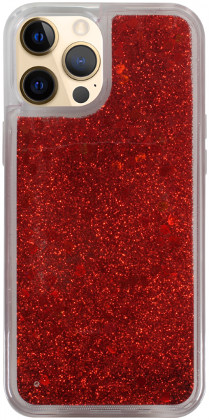 Apple iPhone 12 Pro Max szilikon tok gyári Liquid Heart piros