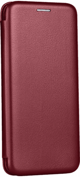 Samsung Galaxy A8 Plus 2018 (A730) oldalra nyíló mágneses flipes bőrtok prémium minőség bordó