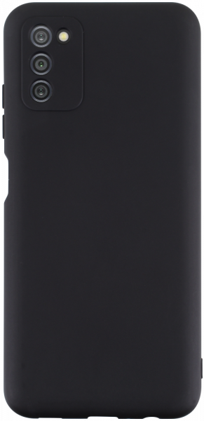 Samsung Galaxy A03s (SM-A037F) szilikon tok kameravédővel matt fekete