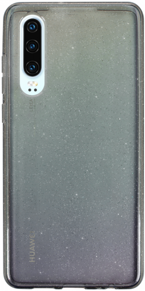 Huawei P30 szilikon tok csillogó füstszínű