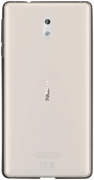 Nokia 3 Dual szilikon tok matt-fényes keret füstszínű
