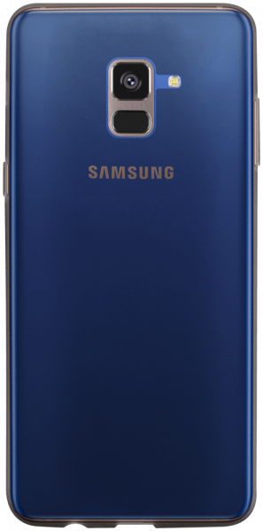 Samsung Galaxy A8 Plus 2018 Dual (A730) szilikon tok matt-fényes keret füstszínű