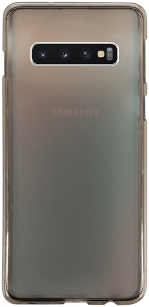 Samsung Galaxy S10 (SM-G973) szilikon tok matt-fényes keret füstszínű