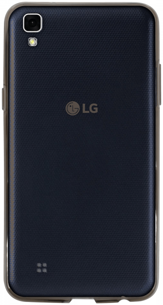 LG X Power Dual (K220DS) szilikon tok matt-fényes keret füstszínű