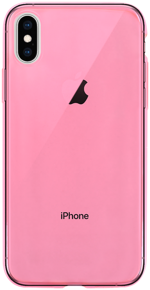 Apple iPhone X szilikon tok ultravékony átlátszó rózsaszín