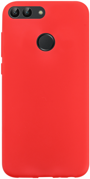 Huawei P Smart (Enjoy 7S) szilikon tok matt-fényes keret piros