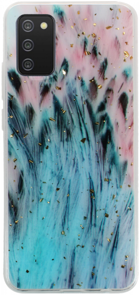 Samsung Galaxy A02s (SM-A025) kemény hátlap Gold Glam Peacock