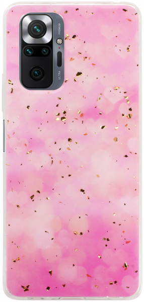 Xiaomi Redmi Note 10 Pro kemény hátlap Gold Glam Pink