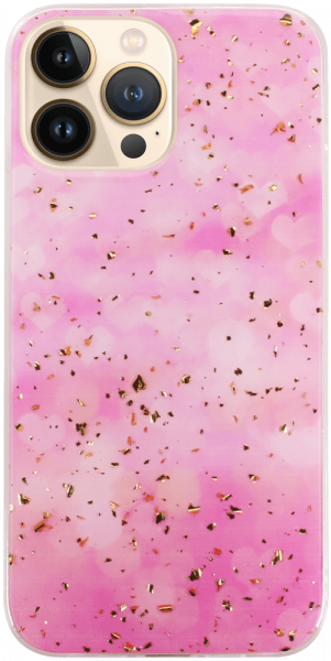 Apple iPhone 13 Pro Max kemény hátlap Gold Glam Pink