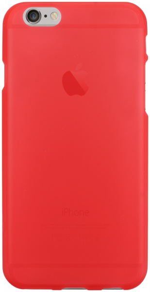 Apple iPhone 6 szilikon tok matt-fényes keret piros