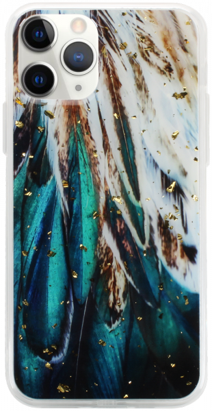 Apple iPhone 11 Pro kemény hátlap Gold Glam Feathers