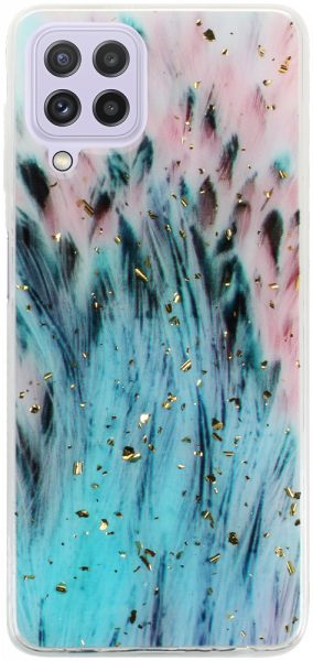 Samsung Galaxy M32 (SM-M325F) kemény hátlap Gold Glam Peacock