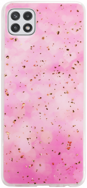 Samsung Galaxy A22 5G (SM-A226B) kemény hátlap Gold Glam Pink
