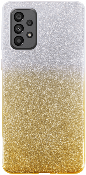 Samsung Galaxy A73 5G (SM-A736B) szilikon tok csillogó hátlap arany/ezüst