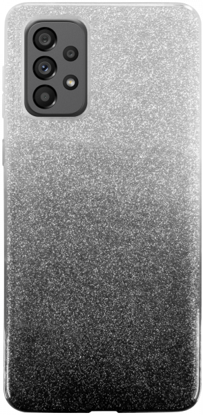 Samsung Galaxy A73 5G (SM-A736B) szilikon tok csillogó hátlap fekete/ezüst