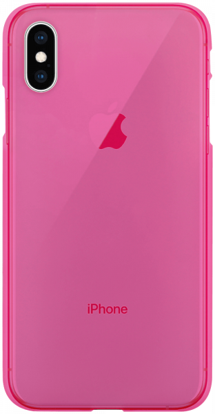 Apple iPhone XS Max szilikon tok matt-fényes keret rózsaszín
