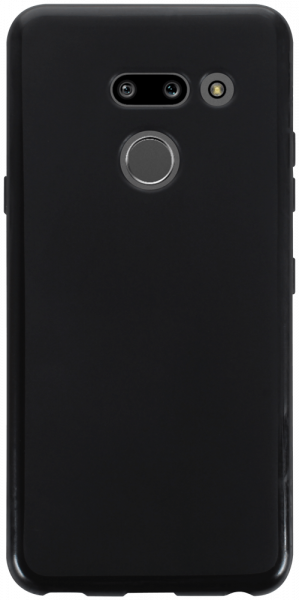 LG G8 ThinQ szilikon tok matt-fényes keret fekete