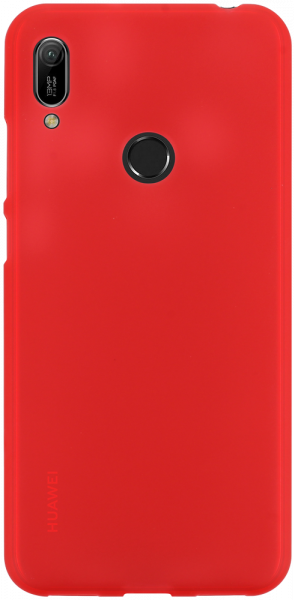 Huawei Y6 2019 (Y6 Prime 2019) szilikon tok matt-fényes keret piros