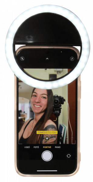 Xiaomi Mi Note 10 Pro kompatibilis Ring Light telefonra rögzíthető szelfi lámpa
