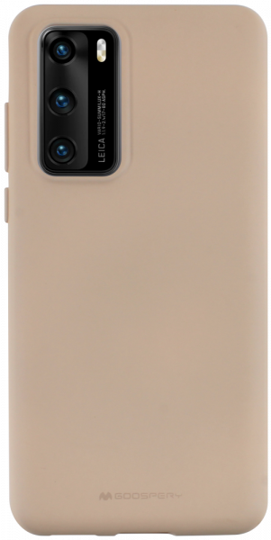 Huawei P40 szilikon tok gyári MERCURYCASE világosbarna