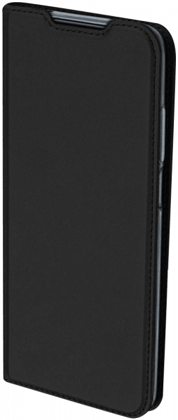 Samsung Galaxy A42 5G (SM-A426B) oldalra nyíló flipes bőrtok elől-hátul mágneses fekete