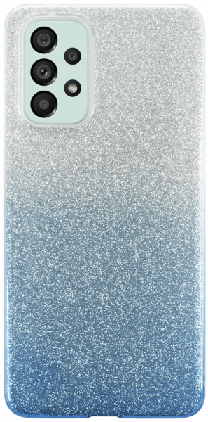 Samsung Galaxy A73 5G (SM-A736B) szilikon tok csillogó hátlap kék/ezüst