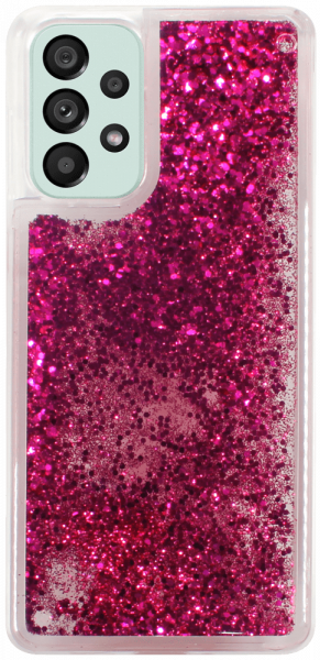 Samsung Galaxy A73 5G (SM-A736B) szilikon tok Liquid Glitter rózsaszín