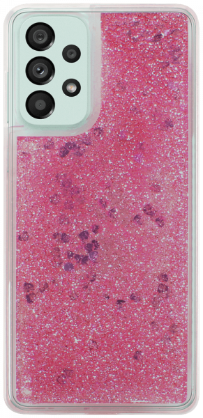 Samsung Galaxy A73 5G (SM-A736B) szilikon tok gyári Liquid Heart rózsaszín