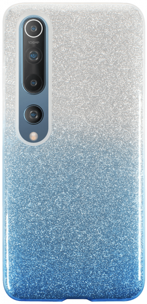 Xiaomi Mi 10 Pro 5G szilikon tok csillogó hátlap kék/ezüst