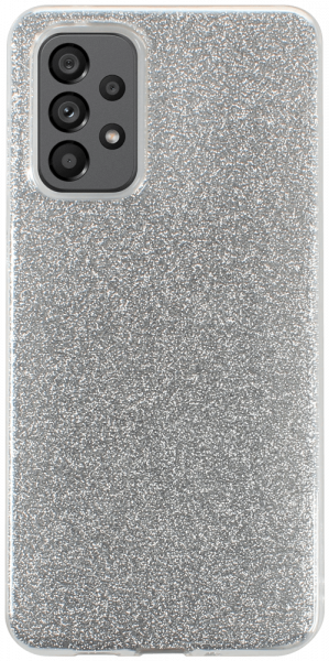 Samsung Galaxy A73 5G (SM-A736B) szilikon tok csillogó hátlap ezüst