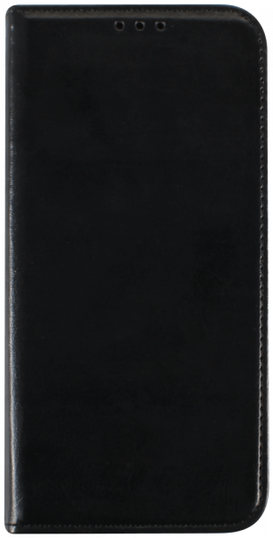 Huawei P50 oldalra nyíló flipes bőrtok valódi bőr fekete