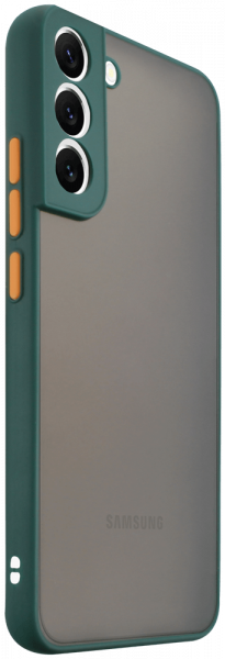 Samsung Galaxy S22 Plus 5G (SM-S906B) kemény hátlap Vennus Button Bumper sötétzöld