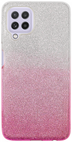 Samsung Galaxy M32 (SM-M325F) szilikon tok csillogó hátlap rózsaszín/ezüst