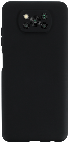 Xiaomi Poco X3 NFC szilikon tok kameravédővel matt fekete
