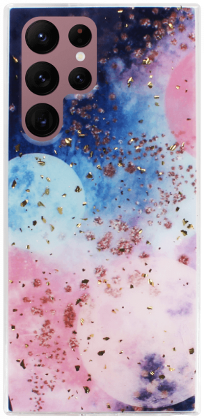 Samsung Galaxy S22 Ultra 5G (SM-S908B) kemény hátlap Gold Glam Galactic