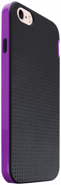 Apple iPhone 6 szilikon tok műanyag lila keret fekete