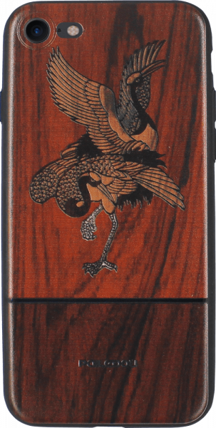 Apple iPhone SE (2022) kemény hátlap fa mintás madárral