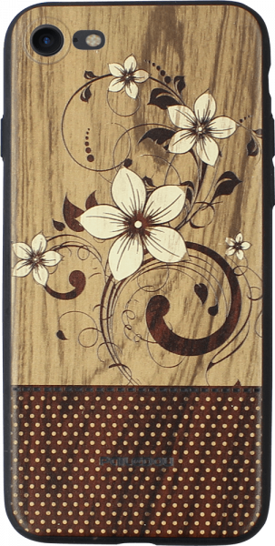 Apple iPhone SE (2022) kemény hátlap fa mintás virágokkal
